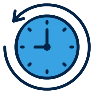 a clock with an arrow in the middle