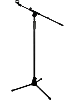 a microphone stand on a white background