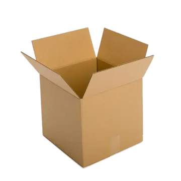 a cardboard box on a white background