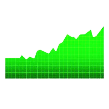 an image of a green graph chart
