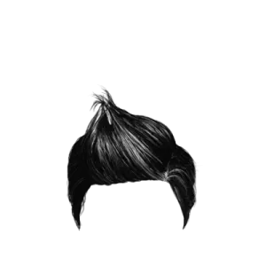 a black and white drawing of a man's hair