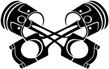 a black and white image of two guns