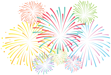colorful fireworks clipart png