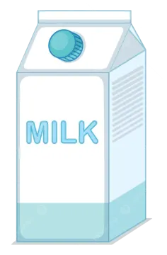 a carton of milk with the word milk