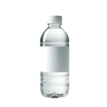 a bottle of water on a white background