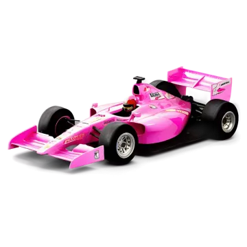 a pink race car on a white background