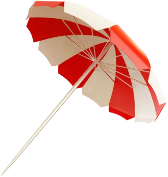 a red and white umbrella