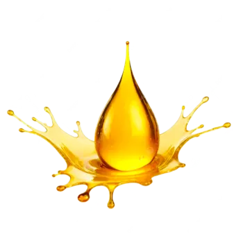 a drop of oil on a white background