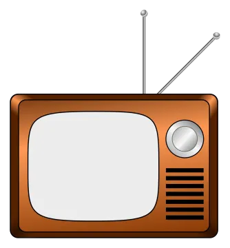 an old television with a white screen