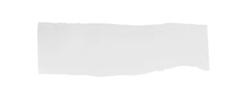 a piece of torn paper on a white background
