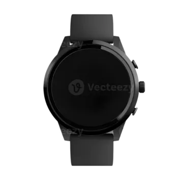 a black watch on a white background