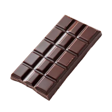 a bar of chocolate on a white background