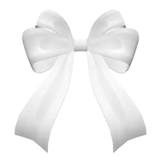 a white ribbon with a bow