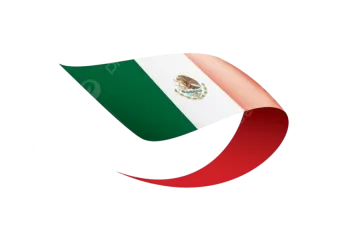 the mexican flag on a white background