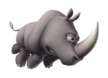 an illustration of a rhino