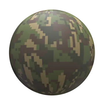 a ball with a camouflage pattern on it