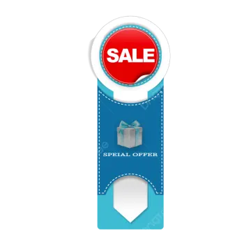 a sale sticker with the word sale on it