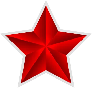 a red star on a white background