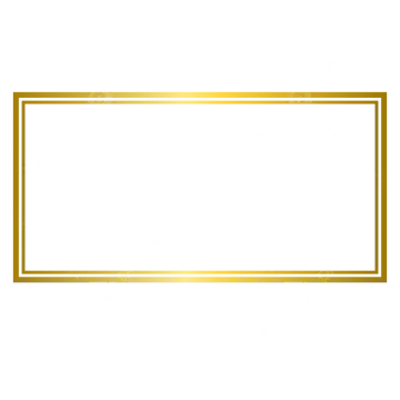 a gold frame on a white background