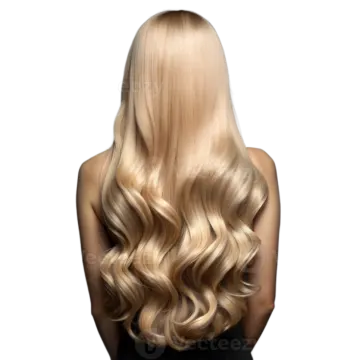 a woman with long blonde hair