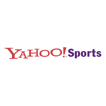 the yahoo sports logo on a white background