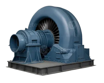 an industrial blower on a white background