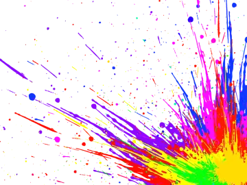 a colorful explosion of paint