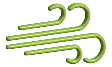 an image of a pair of green hooks