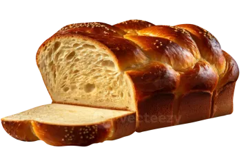 a loaf of bread on a white background
