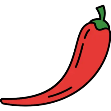 a red pepper on a white background