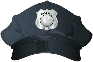 a police hat with a badge on it