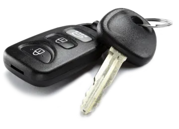 a car key on a white background
