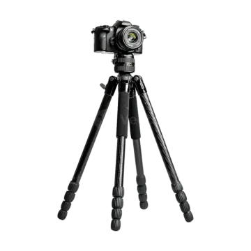a tripod with a camera attached to it