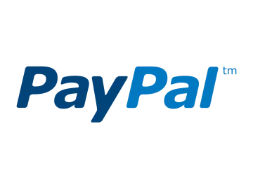 the paypal logo on a white background