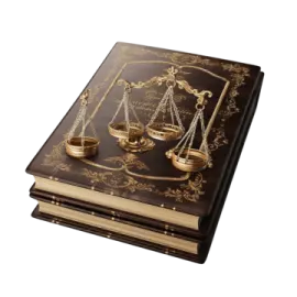 a book with an image of scales on it