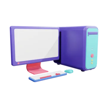 a computer with a keyboard and mouse