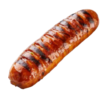 a sausage on a white background