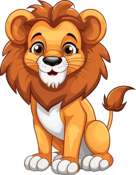 illustration of a lion on a white background vector