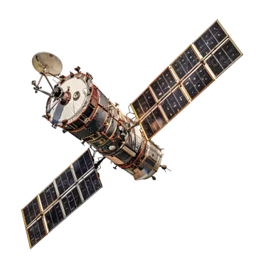 A satellite is shown in this image