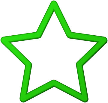 a green star on a white background