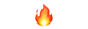 a fire on a white background