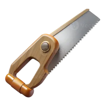 a wooden saw with a handle on it