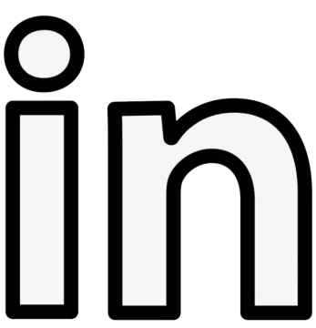 a black and white linked icon