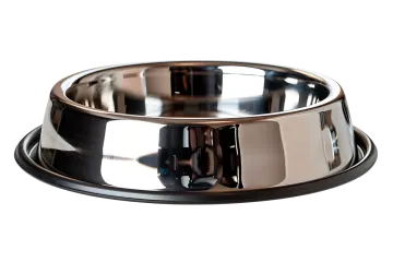an image of a stainless steel dog bowl