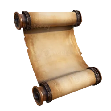 an old scroll on a white background