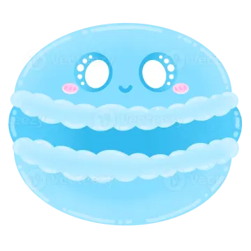 an illustration of a blue ball with clouds and eyes