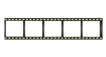 a film strip on a white background