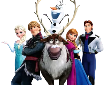 a group of disney characters standing next to each other characters