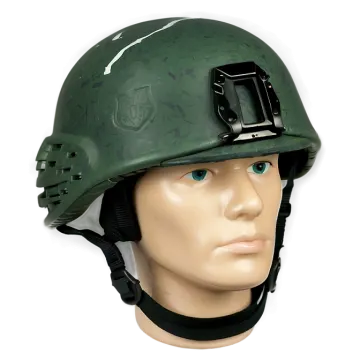 the helmet is green