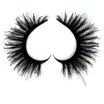 a pair of eyelashes on a white background